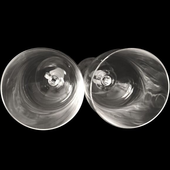 Mikasa MOONLIGHT FROST Wine Glass Goblet Crystal Long Frosted Stem 9.75" Bubbles - Picture 5 of 16